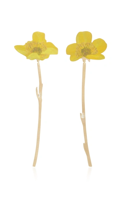 Shop Christopher Thompson Royds Buttercup Drop Earrings In Gold