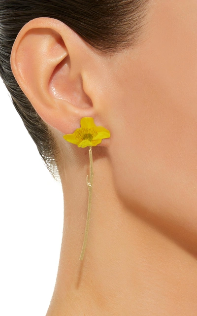 Shop Christopher Thompson Royds Buttercup Drop Earrings In Gold