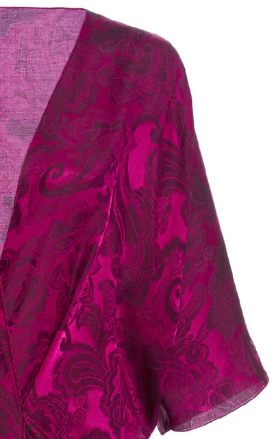 Shop Stephan Janson X Cabana Exclusive  Exclusive Print Silk Caftan In Pink