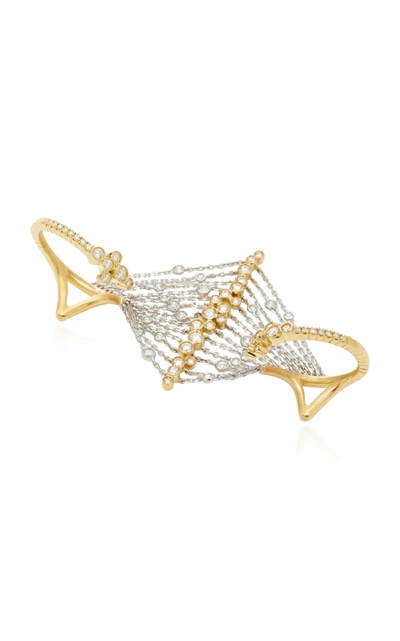 Shop Mike Joseph Amante Double Band Ring In Gold