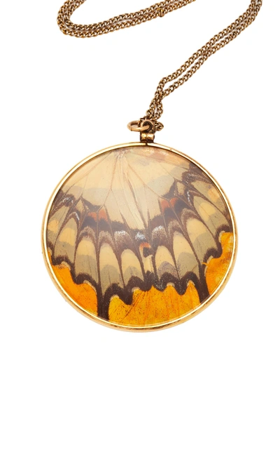 Shop Vela One-of-a-kind Art Deco Butterfly Necklace In Multi
