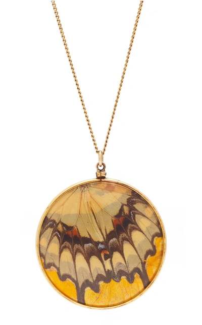 Shop Vela One-of-a-kind Art Deco Butterfly Necklace In Multi