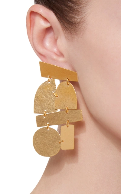 Shop Annie Costello Brown Paradiso 18k Gold-plated Earrings