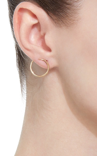 Shop White/space Esme 14k Gold Hoop Earrings