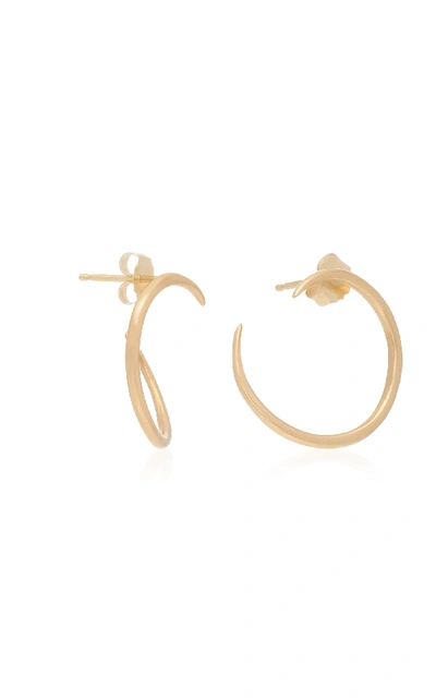 Shop White/space Esme 14k Gold Hoop Earrings