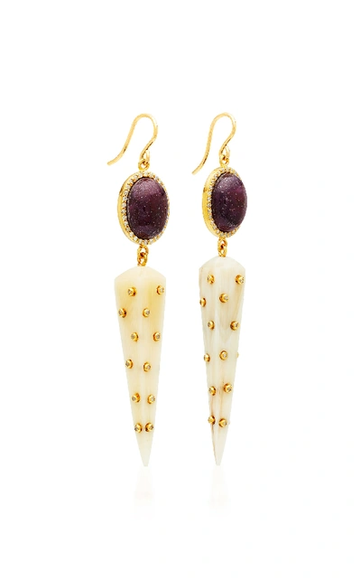 Shop Ashley Pittman Riley Earring Light Horn In Neutral