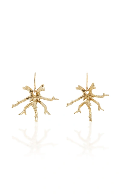 Shop Annette Ferdinandsen Coral Stick Cluster 14k Gold Earrings