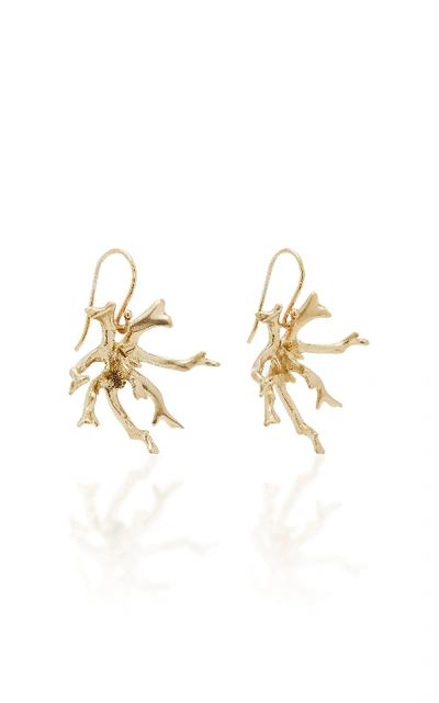 Shop Annette Ferdinandsen Coral Stick Cluster 14k Gold Earrings