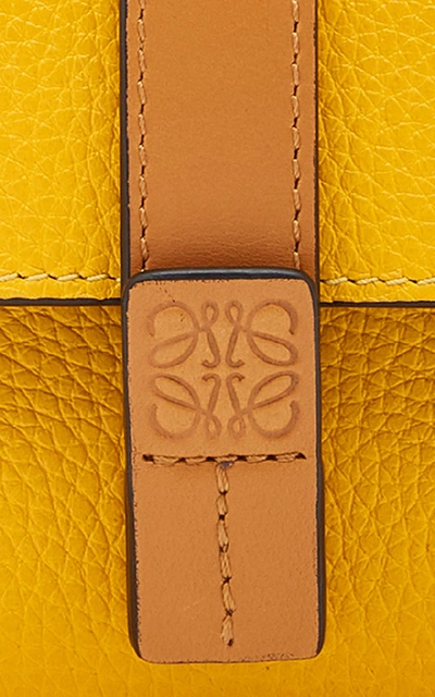 Shop Loewe Vertical Leather Wallet In Yellow