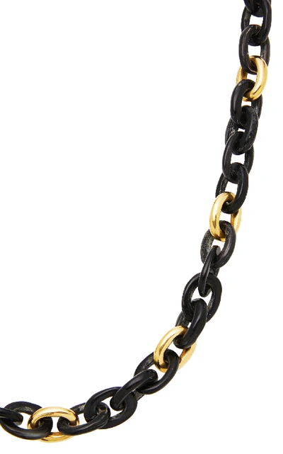 Shop Ashley Pittman Meli Dark Horn Necklace In Black