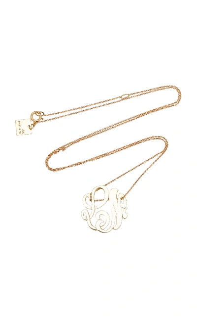 Shop Ginette Ny M'onogram Gold Lace Pendant Necklace