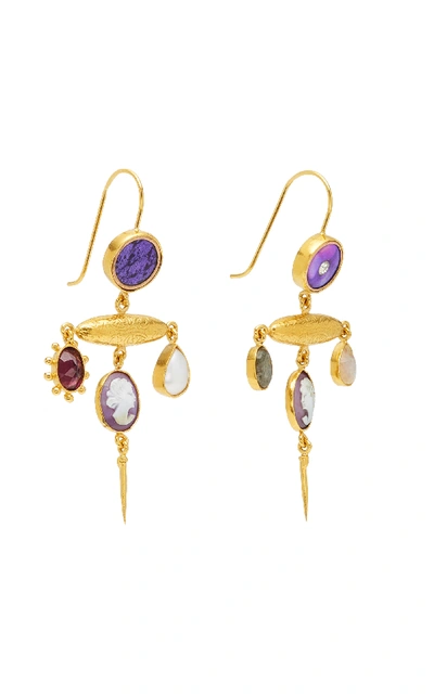 Shop Grainne Morton Victorian Amethyst Pin Drop Earrings In Purple