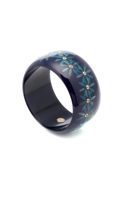 Shop Mark Davis M'o Exclusive: One-of-a-kind Navy Flora Bracelet