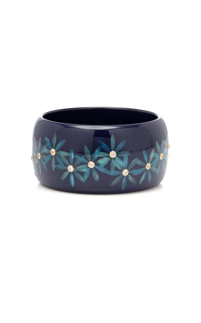 Shop Mark Davis M'o Exclusive: One-of-a-kind Navy Flora Bracelet