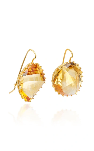 Shop Renee Lewis 18k Gold Citrine Earrings