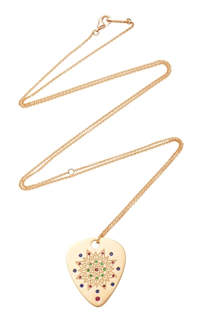 Shop Jenny Dee Psychedelia "perseverance" Mandalic Necklace In Gold