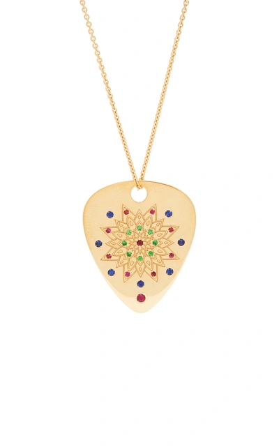 Shop Jenny Dee Psychedelia "perseverance" Mandalic Necklace In Gold