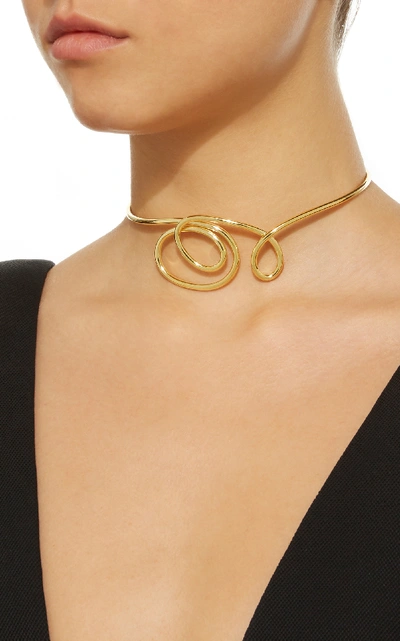 Shop Joanna Laura Constantine Gold-plated Knot Choker Necklace