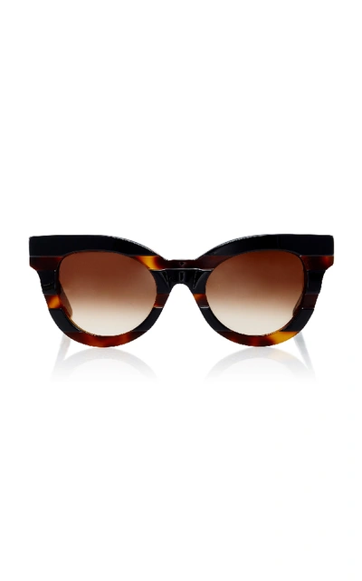 Shop Kate Young Christy Cat-eye Sunglasses In Black