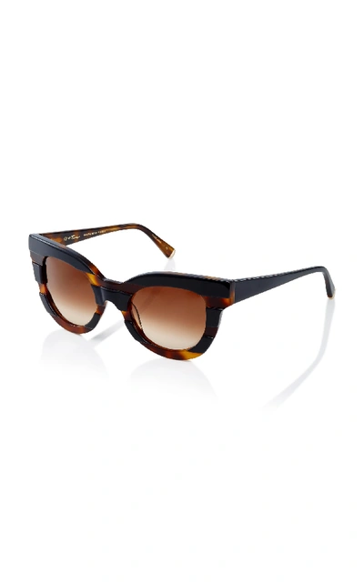 Shop Kate Young Christy Cat-eye Sunglasses In Black