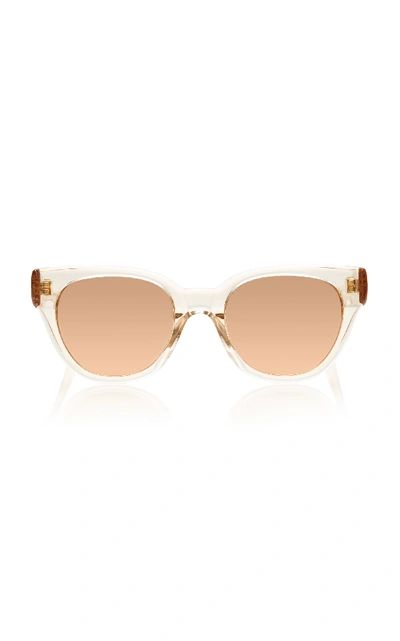 Shop Linda Farrow Rose-gold Acetate Sunglasses In Pink