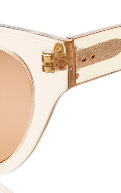 Shop Linda Farrow Rose-gold Acetate Sunglasses In Pink