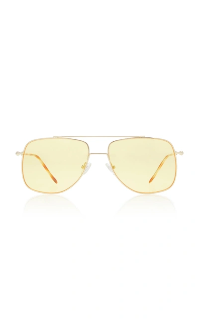 Shop Spektre Maranello Aviator Acetate Sunglasses In Yellow
