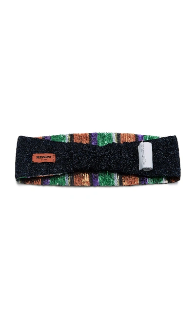 Shop Missoni Striped Sequined Headband In Multi