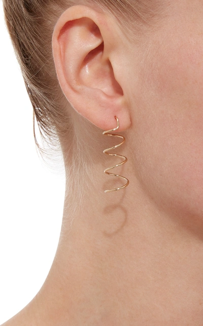 Shop Beaufille Spiral 14k Gold Drop Earrings