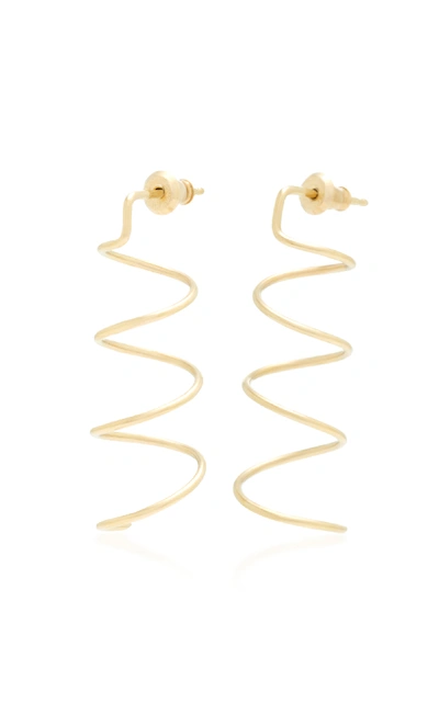 Shop Beaufille Spiral 14k Gold Drop Earrings