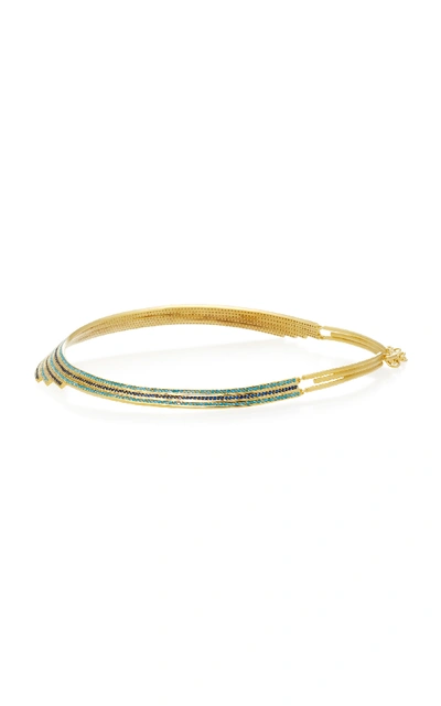 Shop Joanna Laura Constantine Gold-plated Linear Necklace In Multi