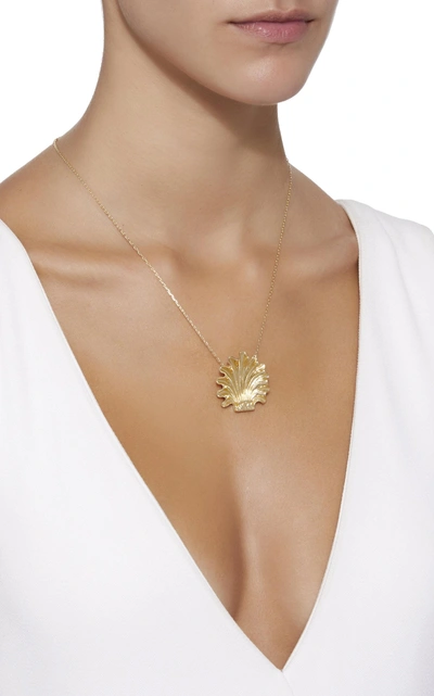 Shop Bia Daidone Shell Necklace In Gold