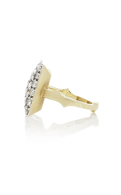 Shop Sylva & Cie Square Old Euro Ten Table Ring In White