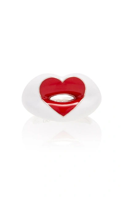 Shop Hot Lips By Solange Love Heart Hotlips Ring In Red
