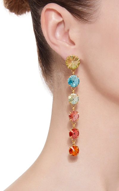 Shop Roxanne Assoulin Technicolor Rainbow Drop Earrings In Multi