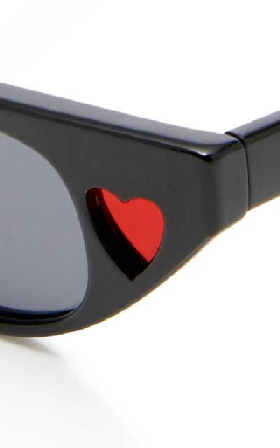 Shop Le Specs The Heartbreaker Cat-eye Sunglasses In Black