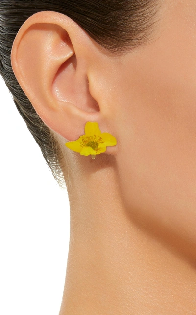 Shop Christopher Thompson Royds Buttercup Stud Earrings In Gold
