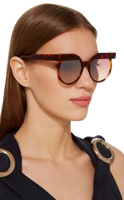Shop Jplus Classic Tortoiseshell Acetate Sunglasses In Brown