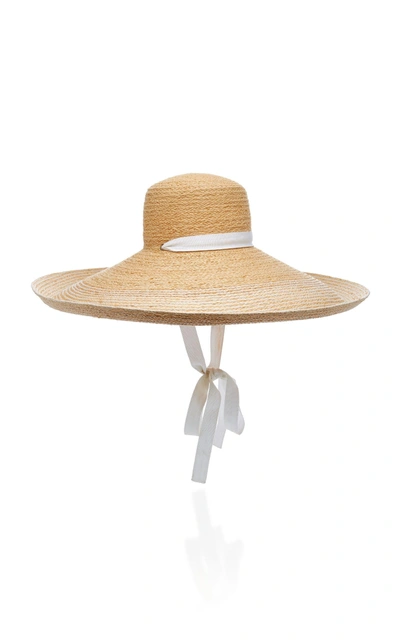 Shop Lola Hats Nomad Bis Wide-brim Raffia Hat In White