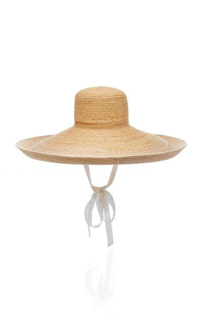 Shop Lola Hats Nomad Bis Wide-brim Raffia Hat In White