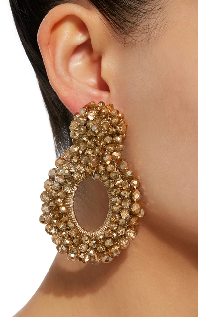 Shop Bibi Marini Golden Chamber Primrose Earrings In Brown