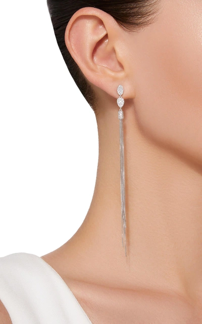 Shop Sara Weinstock Nappa Marquis And Pear Tassel Earrings In White