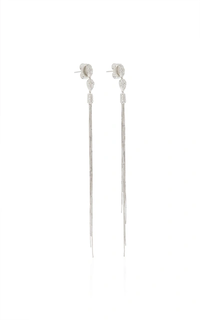 Shop Sara Weinstock Nappa Marquis And Pear Tassel Earrings In White