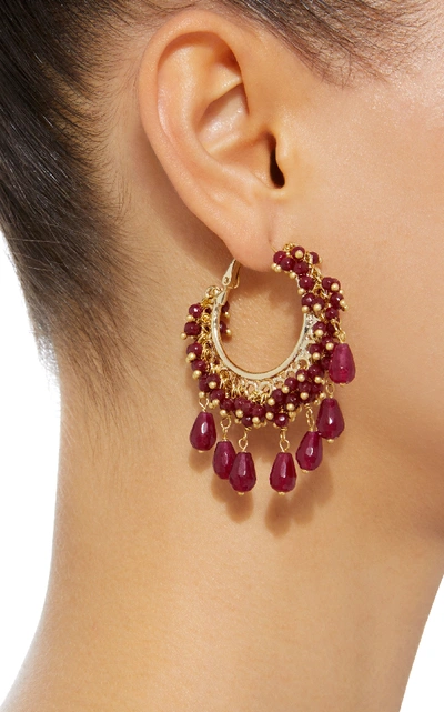 Shop Rosantica Pascoli Gold-tone Red Quartz Earrings