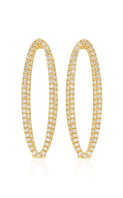 Shop Melissa Kaye Large Mila Earring In Gold