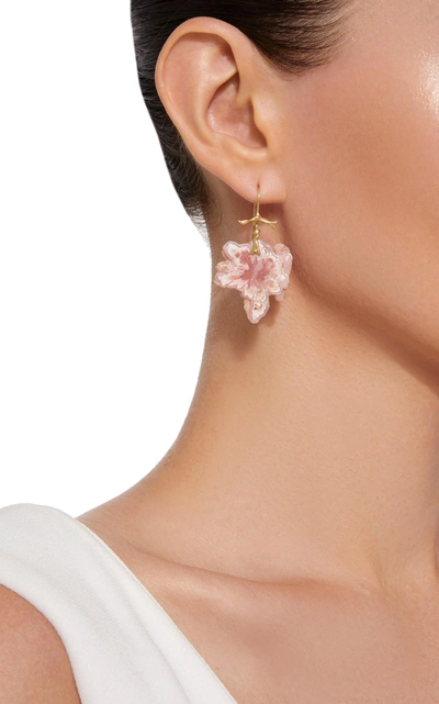 Shop Annette Ferdinandsen Exclusive: Rhodochrosite Snowflake Branch Earring In Pink