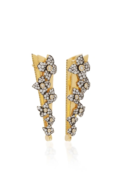 Shop Sorellina 18k Gold Diamond Flower Drop Earrings