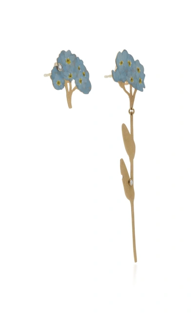 Shop Christopher Thompson Royds Forget Me Not Drop & Stud Earrings In Blue