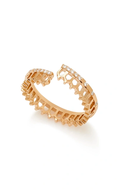 Shop Nouvel Heritage Simple Some 18k Rose Gold And Diamond Ring