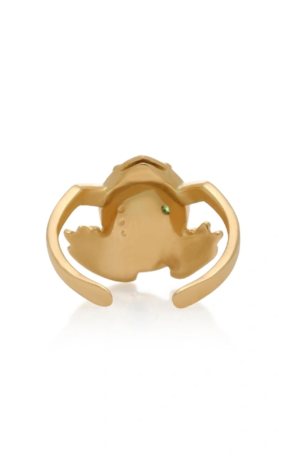 Shop Donna Hourani Frog 18k Gold, Diamond And Sapphire Ring In Multi
